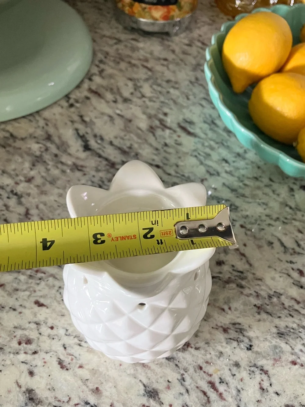 Pier One White Ceramic Pineapple Oil Candle Diffuser